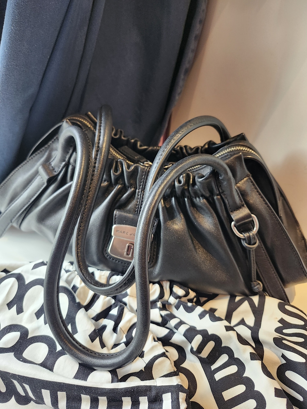 Marc Jacobs Christina Satchel, Black Leather Shoulder Bag